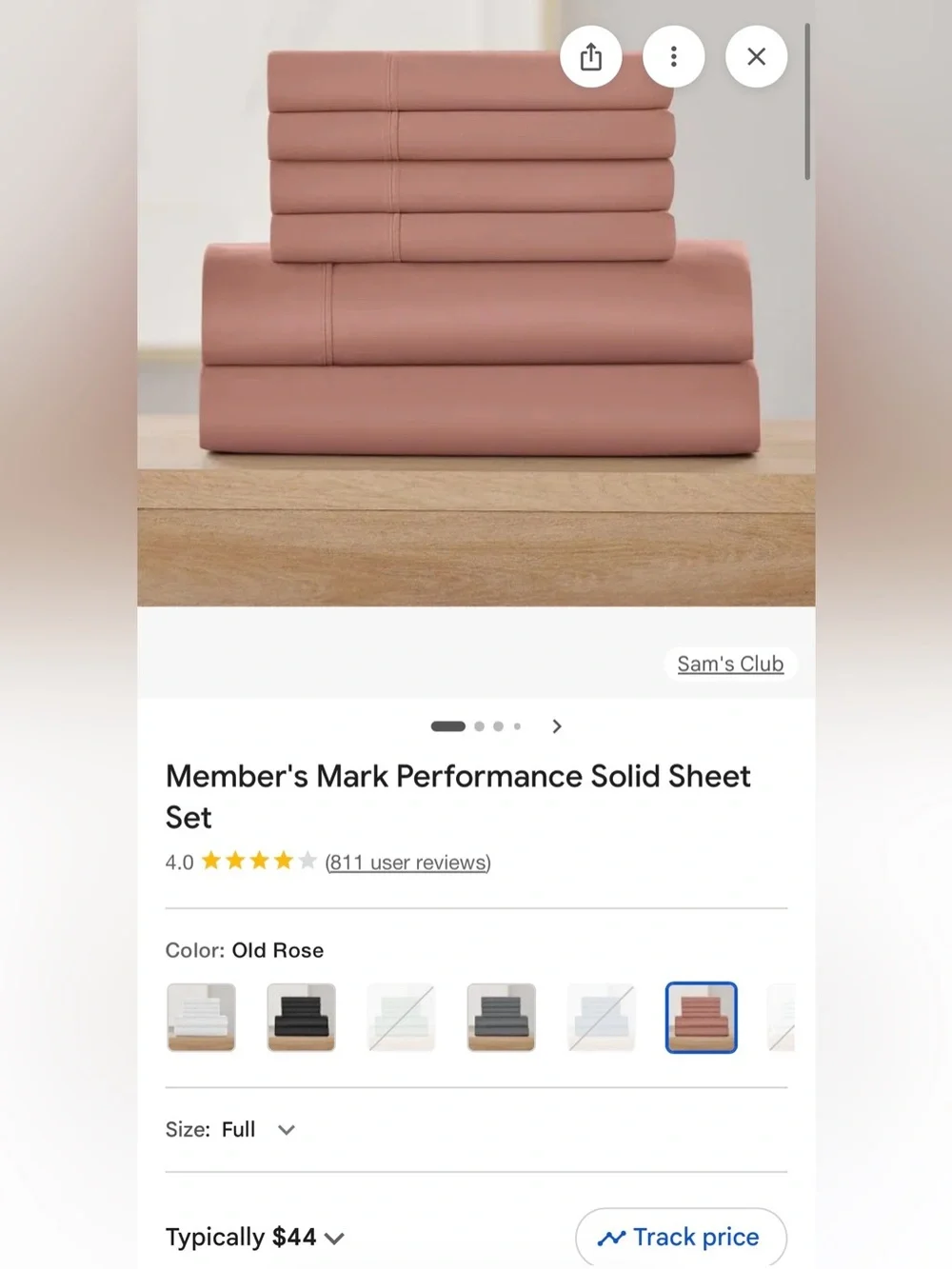 Performance Solid Sheet Set - Old Rose